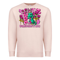 Pale Pink my first valentine's day dragon Premium Sweatshirt - FaDigitalArtStudio