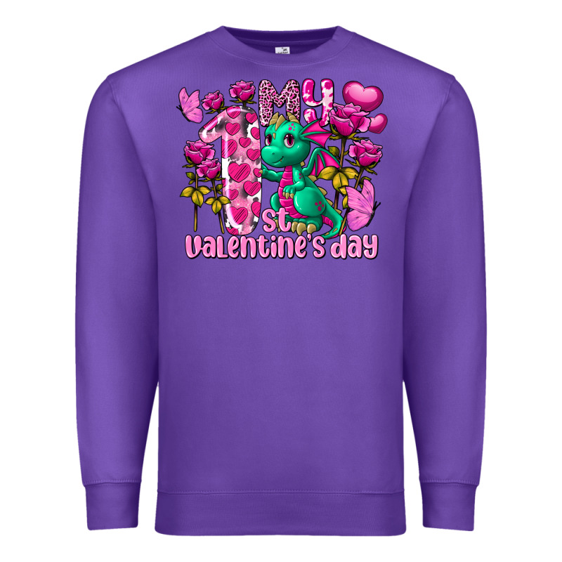 My First Valentine's Day Dragon Premium Sweatshirt by FaDigitalArtStudio | Teevron