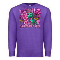 Purple my first valentine's day dragon Premium Sweatshirt - FaDigitalArtStudio