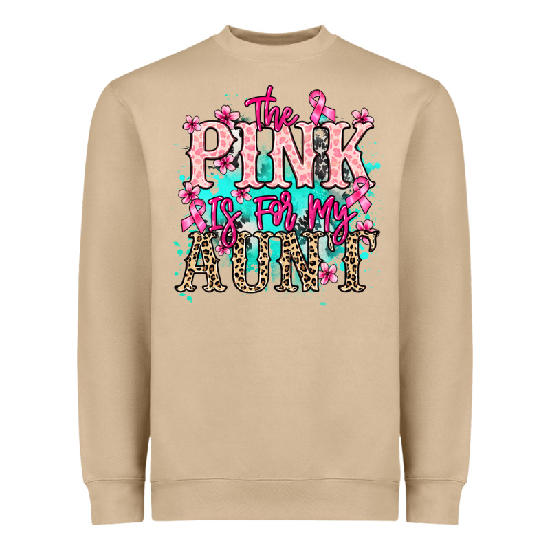 The Pink Is For My Aunt Cancer Awareness Heavyweight Sweatshirt by HowdyJamesFarm | Teevron