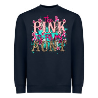 Navy The pink is for my Aunt Cancer Awareness Heavyweight Sweatshirt - HowdyJamesFarm