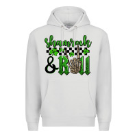 Dove Grey St. Patrick's Day Shamrock and roll Premium Hoodie - OliviaCreatesArt