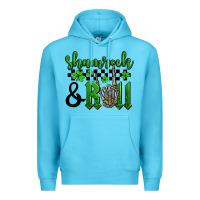 Ocean Blue St. Patrick's Day Shamrock and roll Premium Hoodie - OliviaCreatesArt