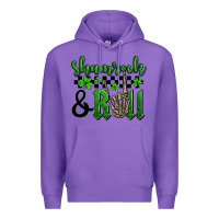 Purple St. Patrick's Day Shamrock and roll Premium Hoodie - OliviaCreatesArt