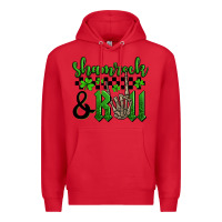 Red St. Patrick's Day Shamrock and roll Premium Hoodie - OliviaCreatesArt