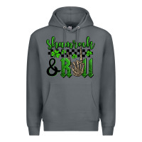 Rock St. Patrick's Day Shamrock and roll Premium Hoodie - OliviaCreatesArt