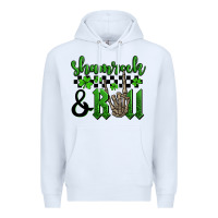 White St. Patrick's Day Shamrock and roll Premium Hoodie - OliviaCreatesArt