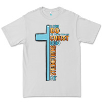 Dove Grey i can do all things through christ who strengthens Premium Tee - MaliasSmallBusiness