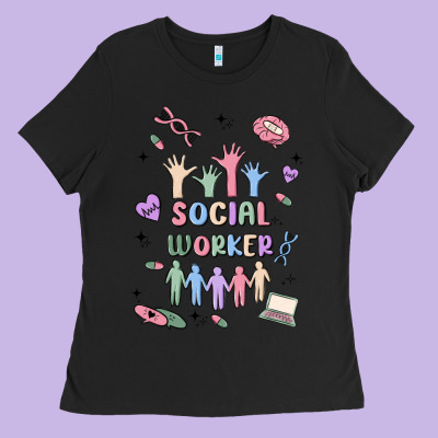 Social Worker Ladies Tee Designed By Maliassmallbusiness