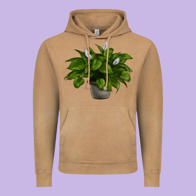 Peace Lily Vintage Hoodie Designed By Lillyallendesigns