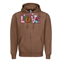 Chestnut love valentines day nurse Zipper Hoodie - OliviaCreatesArt