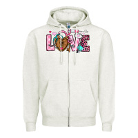 Oatmeal Heather love valentines day nurse Zipper Hoodie - OliviaCreatesArt