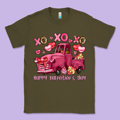 Xo Xo Xo Happy Valentine's Day Truck Classic Tee Designed By Lillyallendesigns