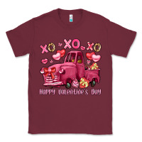 Burgundy xo xo xo happy valentine's day truck Classic Tee - LillyAllenDesigns