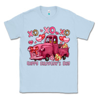 Dusty Blue xo xo xo happy valentine's day truck Classic Tee - LillyAllenDesigns