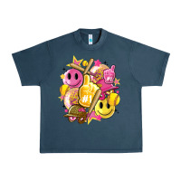 Midnight Navy retro softball Urban Heavy Tee - Artiststas