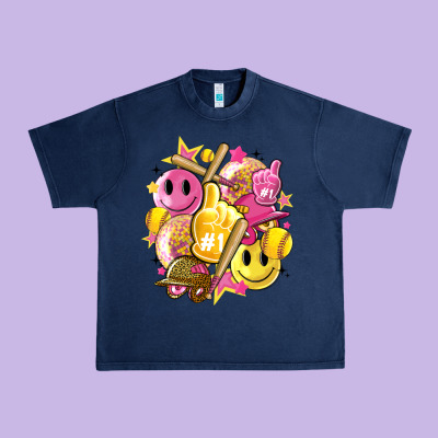 Retro Softball Urban Heavy Tee Designed By Artiststas