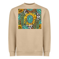 Mushroom western cactus with sunflowers and turquoise tumbler tbs Heavyweight Sweatshirt - TumblerDesignByShophia