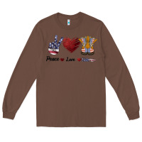 Chestnut Peace Love Veteran Long Sleeve Tee - Bettercallsaul