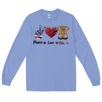 Colony Blue Peace Love Veteran Long Sleeve Tee - Bettercallsaul