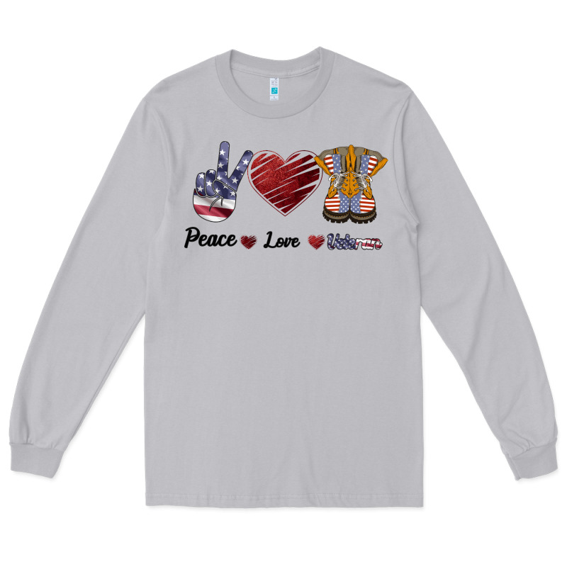 Peace Love Veteran Long Sleeve Tee by Bettercallsaul | Teevron