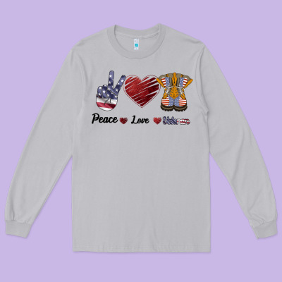 Peace Love Veteran Long Sleeve Tee Designed By Bettercallsaul