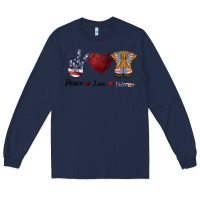 Navy Peace Love Veteran Long Sleeve Tee - Bettercallsaul