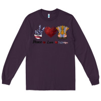 Plum Peace Love Veteran Long Sleeve Tee - Bettercallsaul