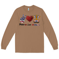 Toasted Coconut Peace Love Veteran Long Sleeve Tee - Bettercallsaul