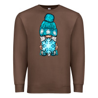Chestnut winter gnome with snowflake Premium Sweatshirt - BundleAndBundleShop