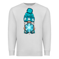 Dove Grey winter gnome with snowflake Premium Sweatshirt - BundleAndBundleShop
