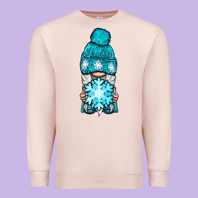 Winter Gnome With Snowflake Premium Sweatshirt Designed By Bundleandbundleshop