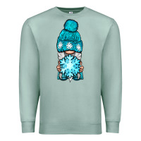 Seafoam winter gnome with snowflake Premium Sweatshirt - BundleAndBundleShop