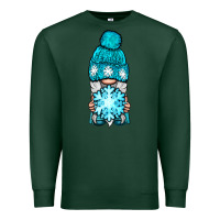 Sports Green winter gnome with snowflake Premium Sweatshirt - BundleAndBundleShop