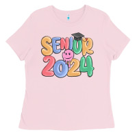 Bubblegum Pink senior 2024 Ladies Tee - MaliasSmallBusiness