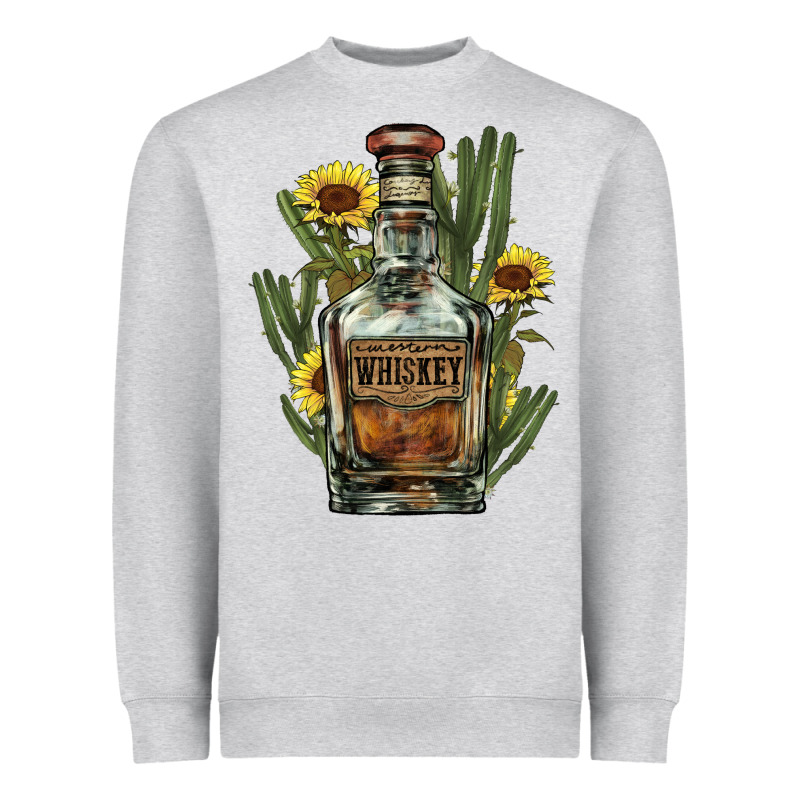 Western Whiskey Bottle Heavyweight Sweatshirt by HowdyJamesFarm | Teevron