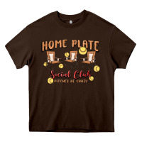 Chocolate Brown glitter softball Heavy Core Tee - MaliasSmallBusiness