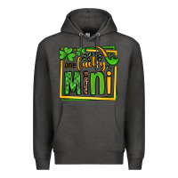 Charcoal Heather One lucky mini St. Patrick's Premium Hoodie - OliviaCreatesArt