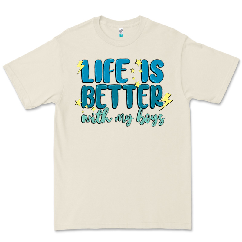 Life Is Better With My Boys Premium Tee by MaliasSmallBusiness | Teevron