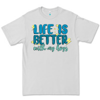 Dove Grey life is better with my boys Premium Tee - MaliasSmallBusiness