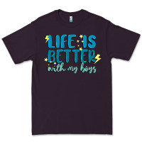 Plum life is better with my boys Premium Tee - MaliasSmallBusiness