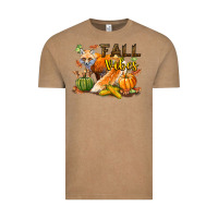 Vintage Coffee Fall Vibes Fox Vintage Tee - LillyAllenDesigns