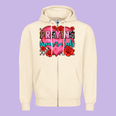 Praying Moms Club Olivia Zipper Hoodie Designed By Oliviacreatesart