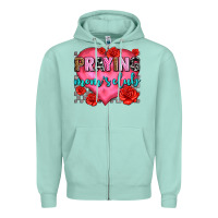 Seafoam praying moms club olivia Zipper Hoodie - OliviaCreatesArt