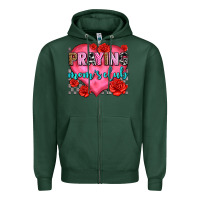 Sports Green praying moms club olivia Zipper Hoodie - OliviaCreatesArt