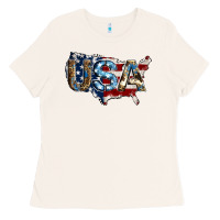 Bone usa american flag background Ladies Tee - Jasminsmagicworld