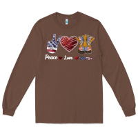 Chestnut Peace Love Veteran Long Sleeve Tee - Bettercallsaul