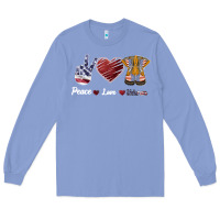 Colony Blue Peace Love Veteran Long Sleeve Tee - Bettercallsaul