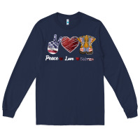 Navy Peace Love Veteran Long Sleeve Tee - Bettercallsaul