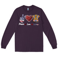 Plum Peace Love Veteran Long Sleeve Tee - Bettercallsaul